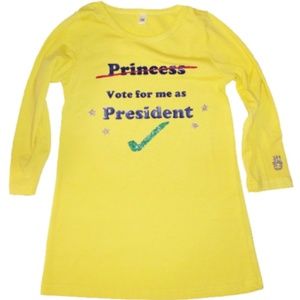 NEW Yellow Color Size 5 President, Not Princess Tunic